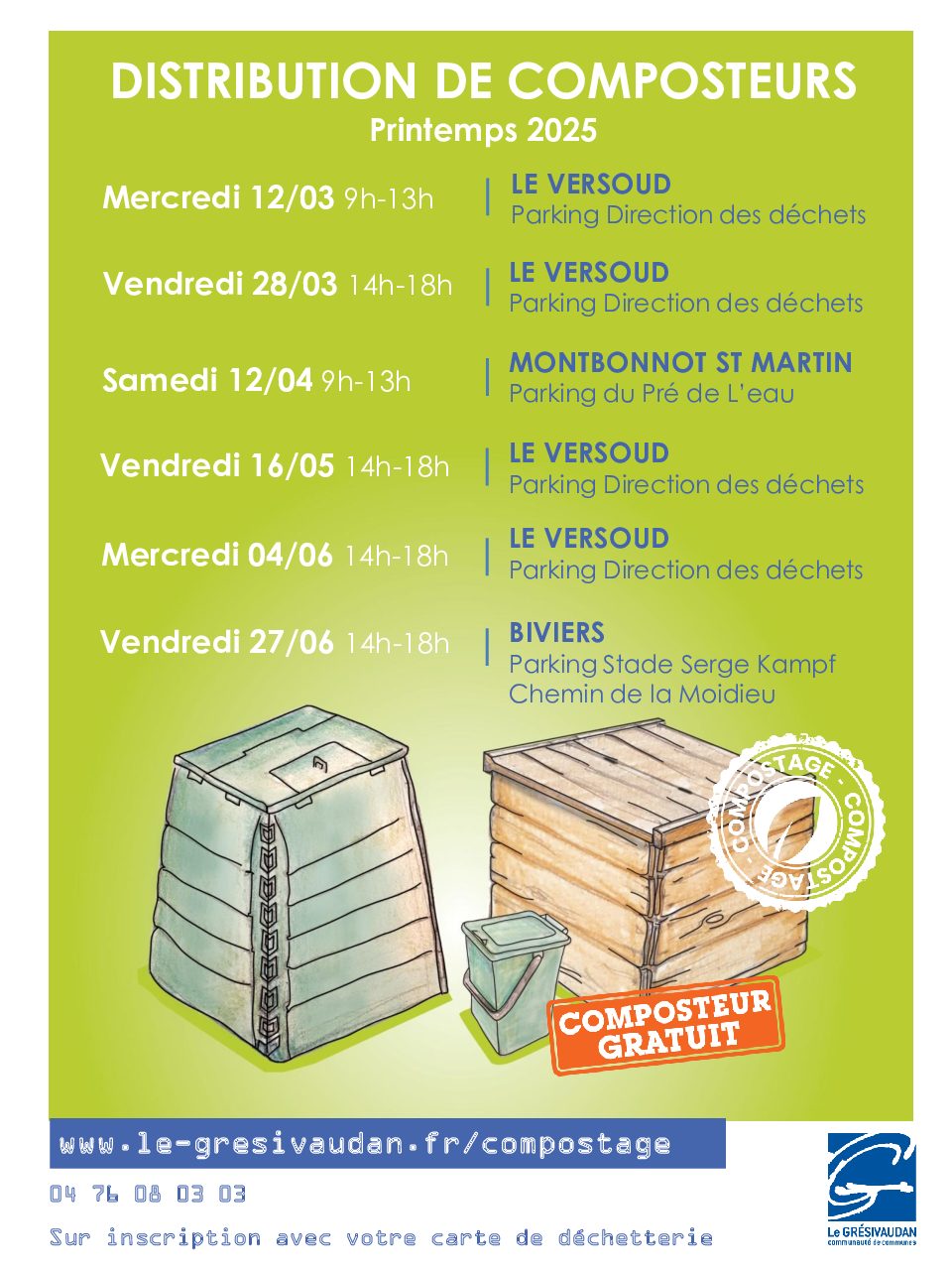 Distribution de composteurs