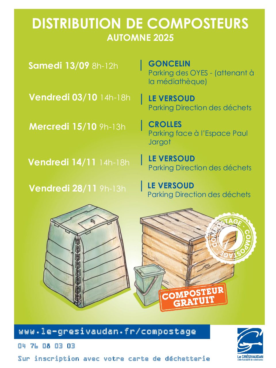 Le Grésivaudan vous offre un composteur