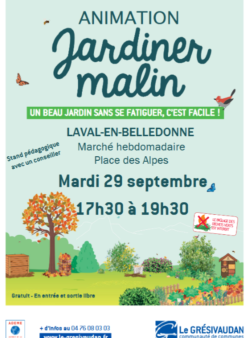 Animation Jardiner malin